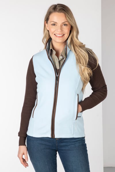 Ladies Premium Fleece Waistcoat - Huggate - Blue