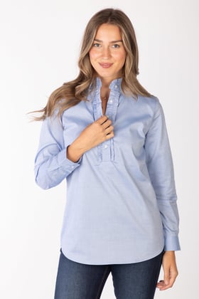 Ladies Overhead Ruffled Shirt - Ivy