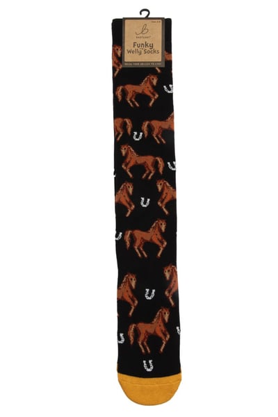 Funky Wellie Socks - Country Horse