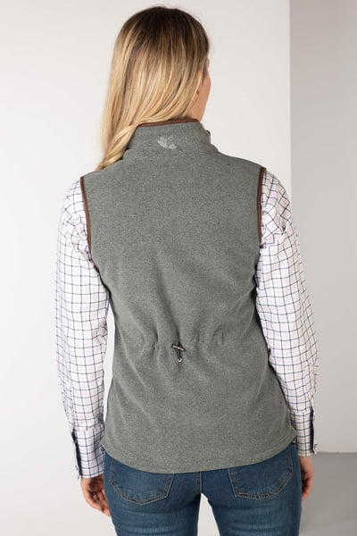 Ladies Premium Fleece Waistcoat - Huggate - Soft Grey
