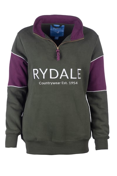 Ladies Rydale Sweatshirt - Byland - Rydale Olive/Berry