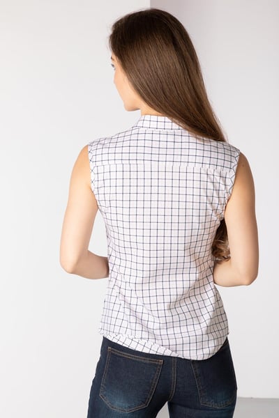 Ladies Hannah Sleeveless Country Shirt - Ellie II - Ellie Navy