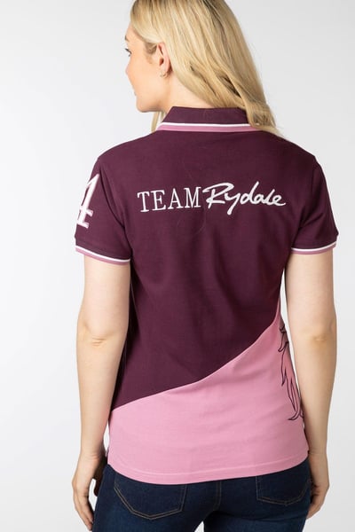 Ladies Lily II Diagonal Polo Shirt - Damson