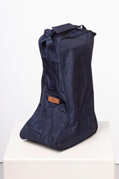 Wellington Boot Bags - Navy Tweed