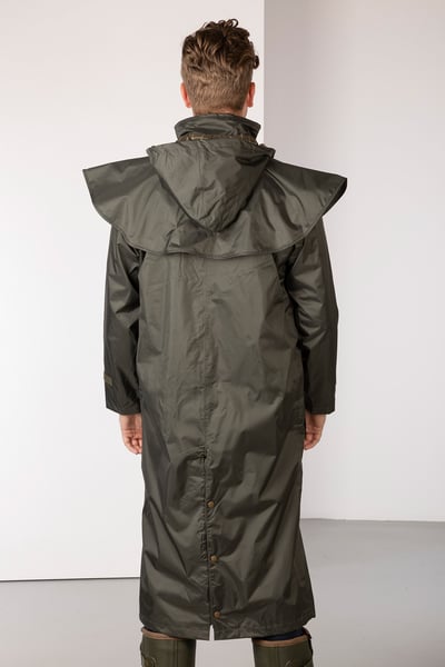 Men's Full Length Riding Coat - Brompton IV - Dark Olive
