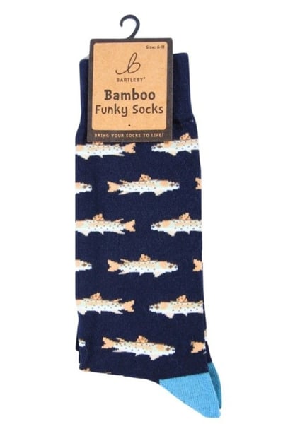 Men's Bamboo Funky Socks - Fishing