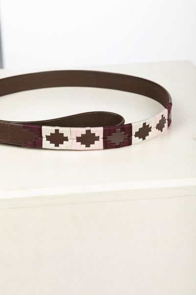 Polo Belt Hundeleine - Beere/Weiß/Sorbet