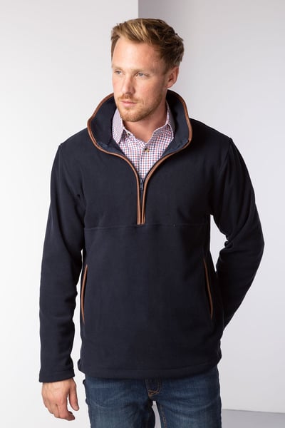 Herren-Overhead-Fleece – Harpham - Marine