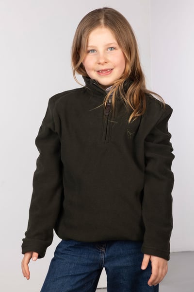 Kids Overhead Pheasant Fleece - Kelk - Dark Khaki