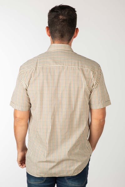 Kurzarmhemden aus Baumwollmischgewebe für Herren - Wilderer Beige