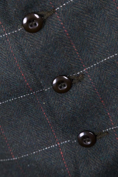 Tweed-Weste für Herren - Selby Olive