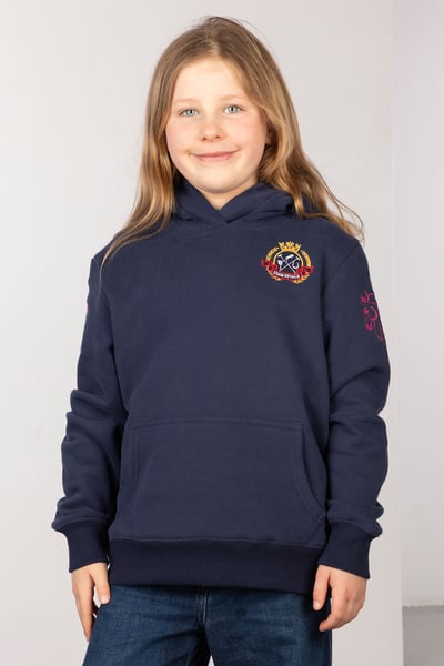 Girl's Emblem Overhead Hoody - Navy