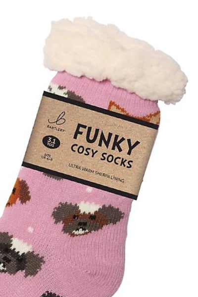Funky Sherpa Socks - Perfect Puppies