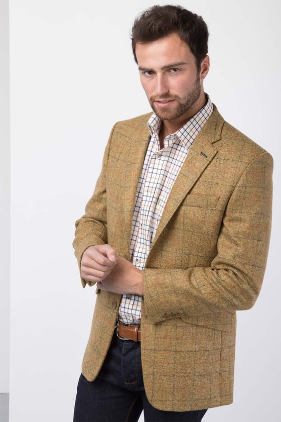 Chaqueta Tweed Mostaza Hombre España