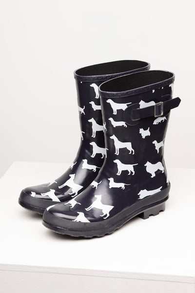 Ladies Mid Calf Wellies - Ripon - Multi Dog Print