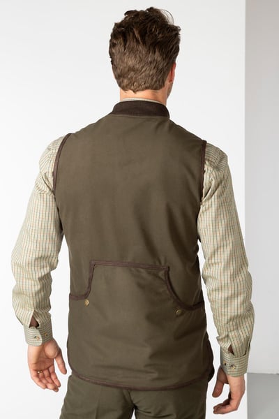 Men's Shooting Waistcoat - Danby - Dark Olive