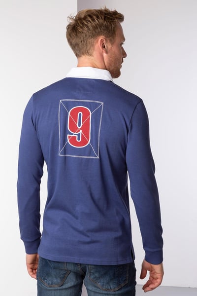 Camiseta de rugby para hombre - Otley Plain - Denim oscuro