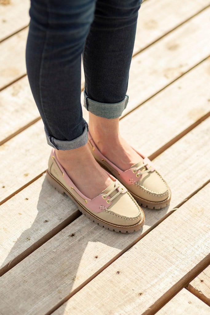 Chaussures bateau en daim pour femmes