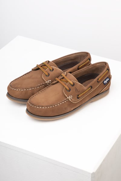 Ladies Leather Deck Shoes - Cayton III - Caramel