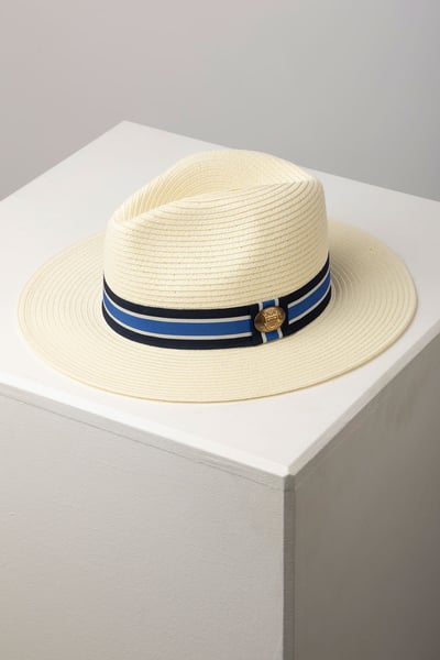 Men's Panama Hat - Malton - Navy Stripe