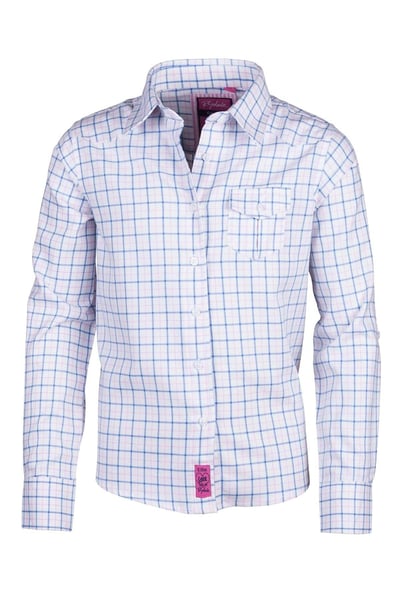 Land-Mädchen-Karo-Hemden - Ellie Blau