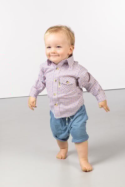 Country-Check-Hemden für Jungen - Shipley Rot