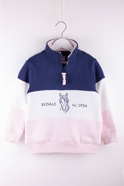 Girls Toddler Sweatshirt - Byland II - Horse Denim/White/Soft Pink