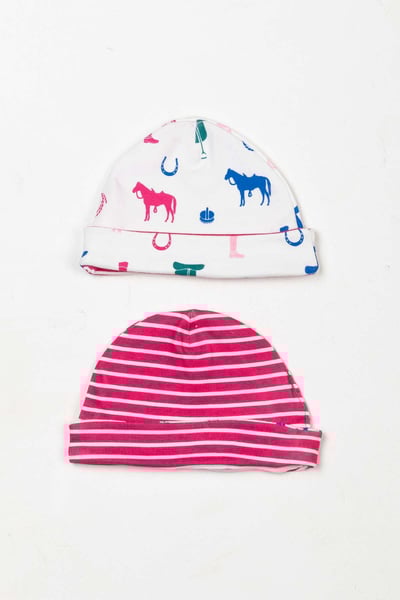 Baby Hats (2 Pack) - Pony Pink