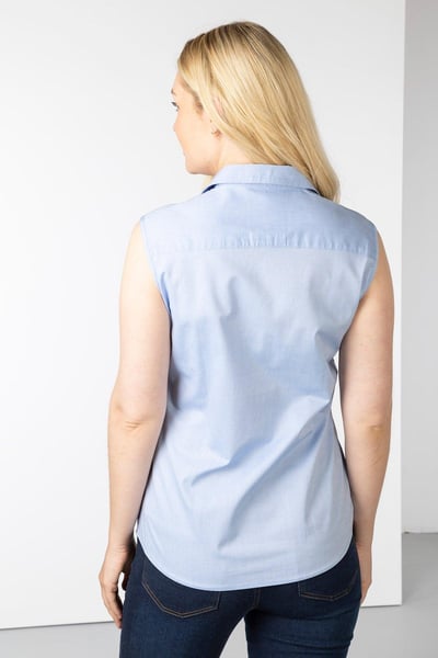Ladies Sleeveless Shirt - Ivy II - Blue