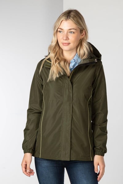 Ladies Waterproof Pack & Go Jacket - Khaki