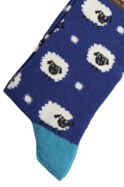 Ladies Bamboo Funky Socks - Cute Sheep