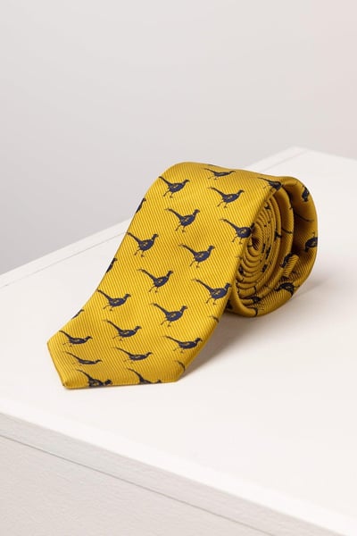 Der Fasan-Schießen-Krawatte der Männer - Gold