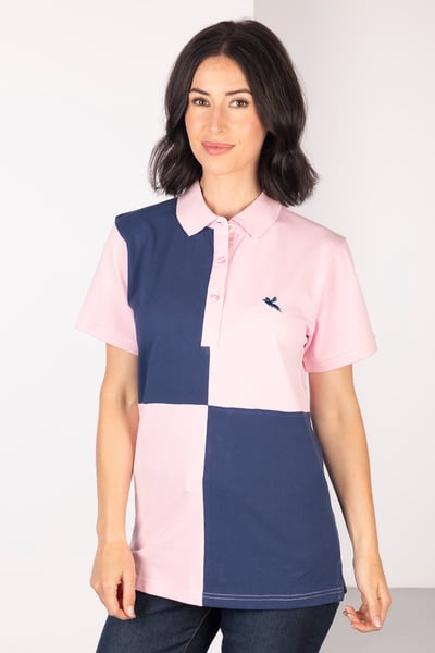 Ladies Quartered Polo Shirt - Ganton - Sorbet