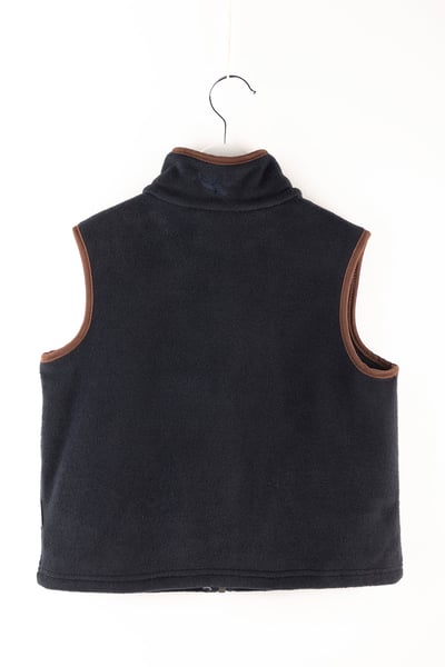 Kid's Mini Fleece Waistcoat - Huggate - Tractor Ink/Red