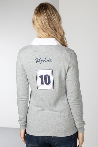 Ladies Rugby Shirt - Cropton Plain - Marl Grey