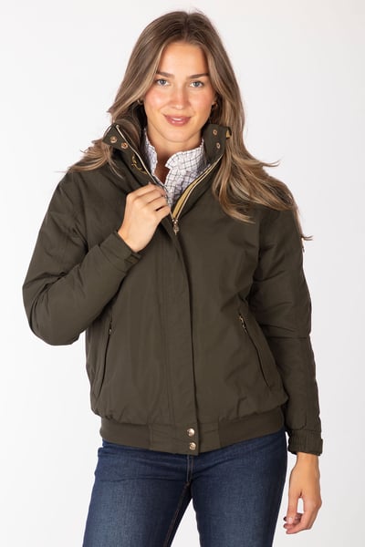 Ladies Equestrian Bomber Jacket - Ripon IV - Dark Khaki