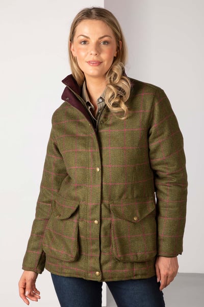Ladies Tweed Jacket - Wrelton - Plum Check