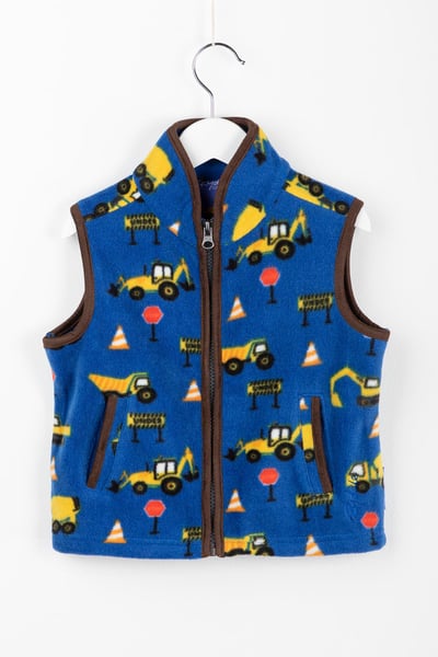 Toddler Fleece Gilet - Digger