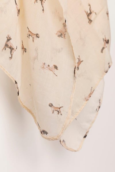 Bufanda Flotante Estampada Mujer - Wistow - Arena de perro de campo