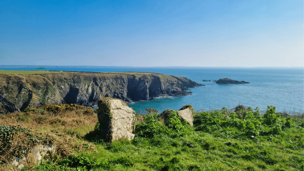 Looking out to sea on the Pembrokeshire Coast Path