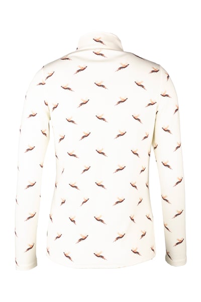 Ladies Long Sleeved 1/4 Zip Top - Foxholes - Pheasants