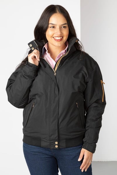 Ladies Equestrian Bomber Jacket - Ripon IV - Black