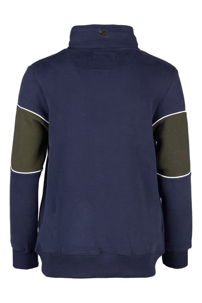 Jungen-Sweatshirt mit Viertelreißverschluss - Byland - Fasanen-Marine