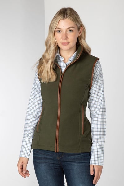 Ladies Fleece Waistcoat - Harpham - Khaki