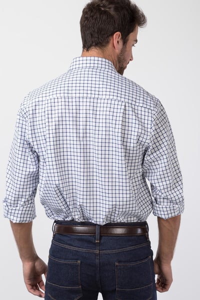 Chemises à carreaux pour homme - Richmond - Richmond Marine/blanc