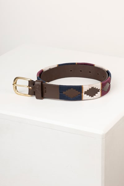 Polo Belts - Askwith - Brown/Berry/Navy