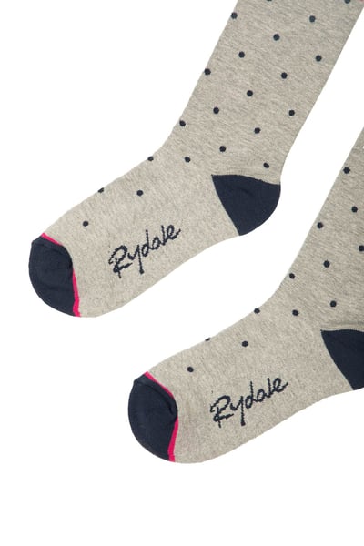 Ladies Dotty Ankle Socks - Grey Marl