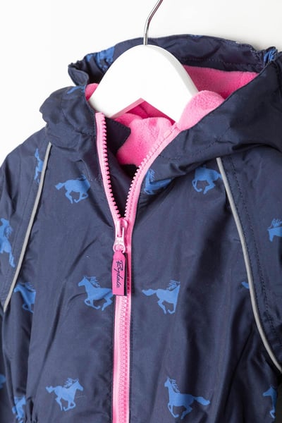 Toddler Fleece-Lined Puddle Suit - Galloping Horses