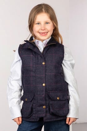 Girls Tweed Waistcoat Body Warmer - Wrelton