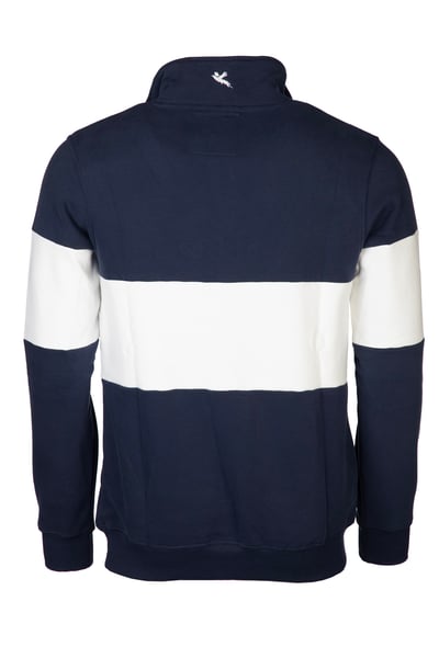 Men's Plain Sweatshirt - Byland - Navy/White/Navy